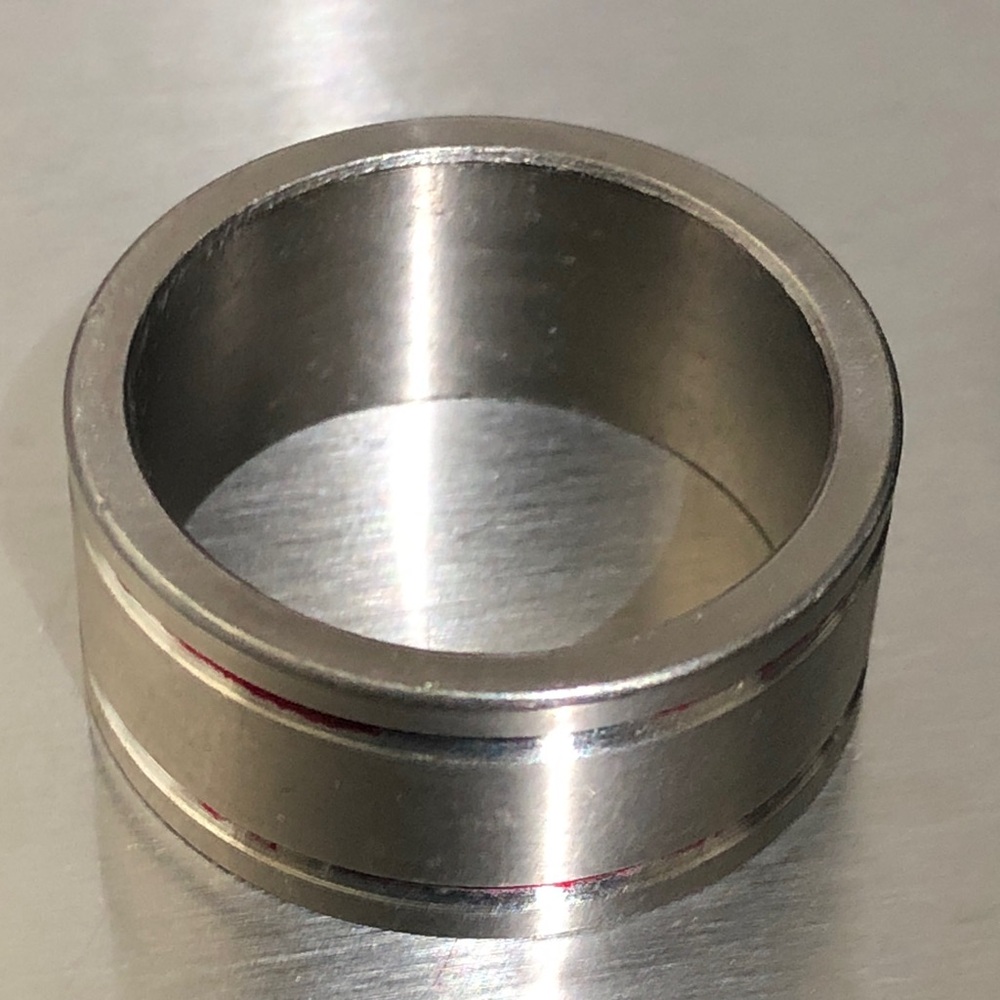 Estate Steel or Tungsten Men's Silver Ring size 8